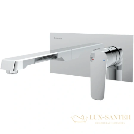 смеситель для раковины teska quarsar e5106 без донного клапана, хром