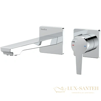 смеситель для раковины teska liva e5406 без донного клапана, хром