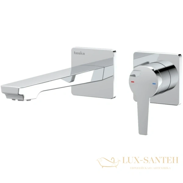 смеситель для раковины teska liva e5406 без донного клапана, хром