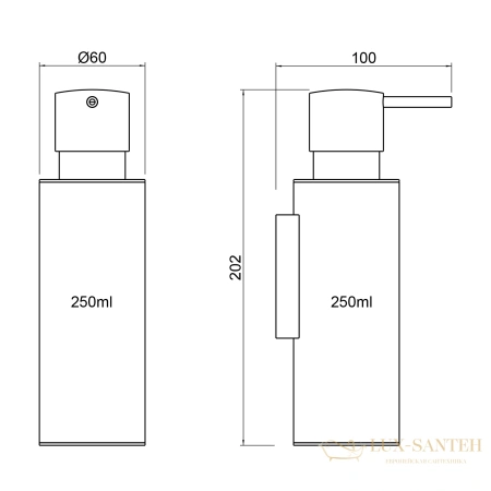 дозатор timo saona 13339/18, черное золото