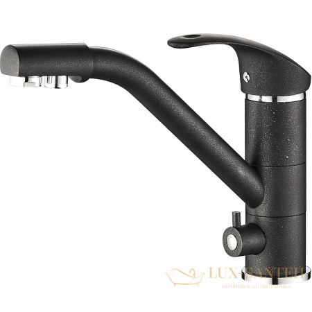 смеситель zorg steel hammer sh 321 black cr для кухни, черный матовый