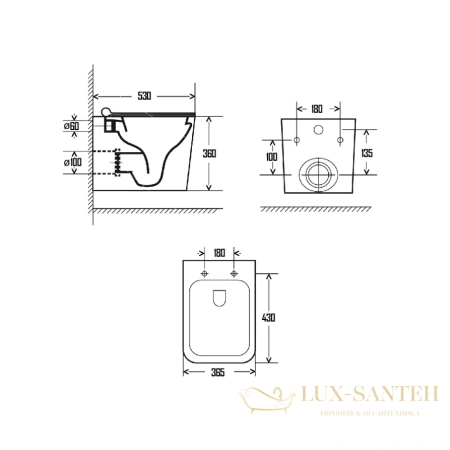 унитаз подвесной безободковый aquame aqm2003, с быстросъемным сиденьем softclose, белый глянцевый
