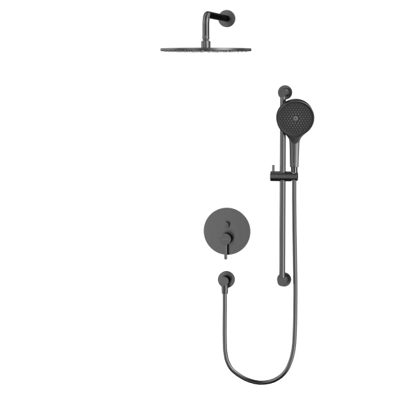 душевая система для душа скрытого монтажа whitecross y, yset05topgm, оружейная сталь