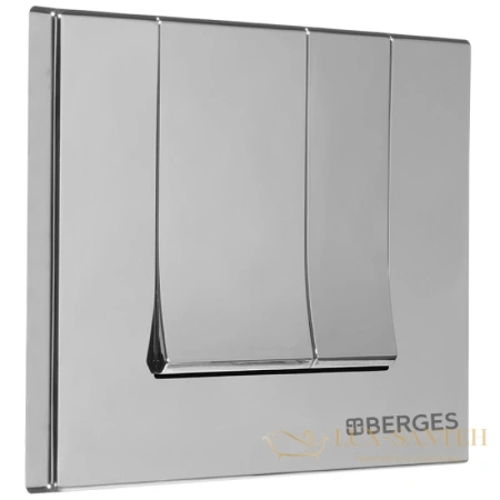 кнопка berges square 040042 для инсталляции novum s2, матовый хром