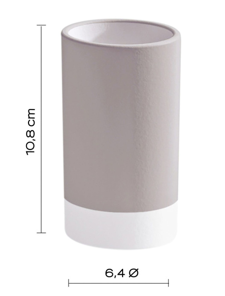 настольный керамический стакан gedy new mizar nm98(66), светло-серый