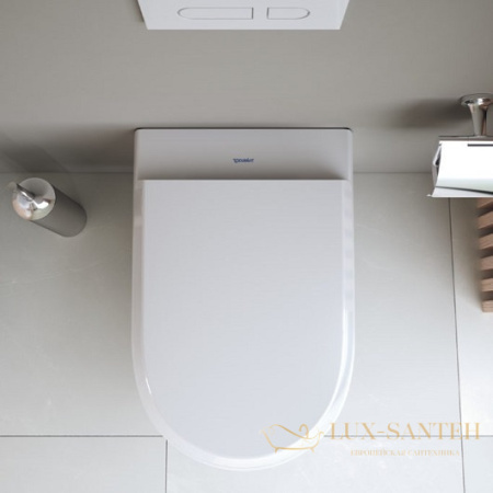 чаша подвесного безободкового унитаза duravit qatego 2556090000 rimless, белый