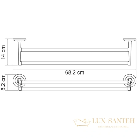 полотенцедержатель wasserkraft rhein k-6240 66,7 см, хром