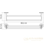 полотенцедержатель wasserkraft rhein k-6240 66,7 см, хром