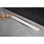 душевой канал pestan confluo premium white glass gold line 13100119 300 мм, белый глянец/золотой, золотой/матовый хром