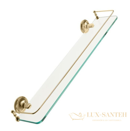 полка стеклянная stil haus regal rg04(16) настенная 60l, золото