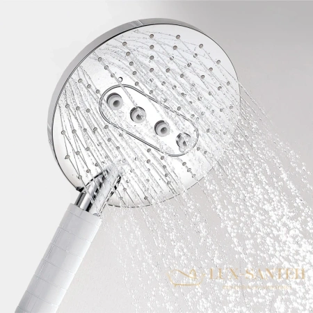 душевая система wasserkraft mindel a185.067.059.wm 225 мм, хром/белый матовый