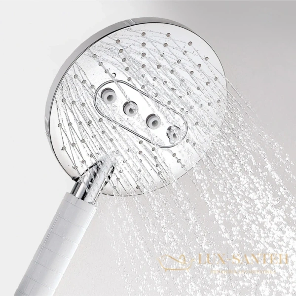 душевая система wasserkraft mindel a185.067.059.wm 225 мм, хром/белый матовый