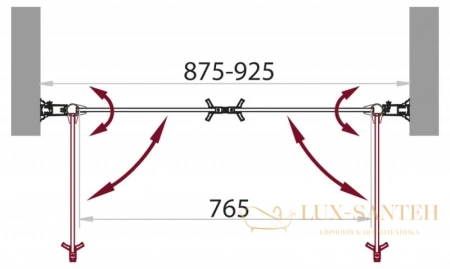 душевая дверь belbagno sela-b-2 sela-b-2-90-ch-cr распашная 90 см, стекло текстурное