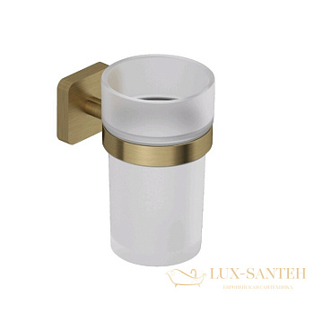 стакан для зубных щеток подвесной kludi vela s, 25975n0, золото брашированное