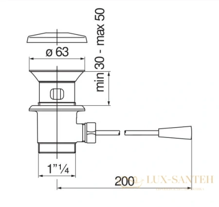 донный клапан nobili, av00224/1cr, цвет хром
