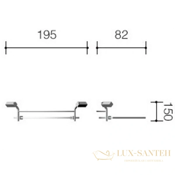 полка стеклянная schein watteau 1212b-1, хром