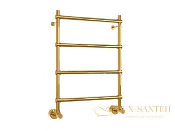 полотенцесушитель водяной margaroli sole 4424704(26)bg, высота 72 см, ширина 53 см, золото шлифованное