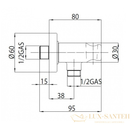 шланговое подсоединение с держателем лейки bossini c12000.030, хром