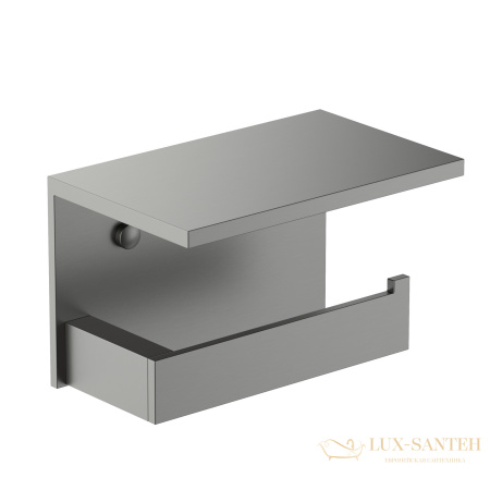 бумагодержатель с полкой для телефона timo petruma 15243/18, черное золото