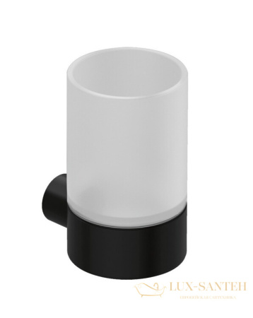 стакан для зубных щеток подвесной kludi vela r, 5897539, черный матовый