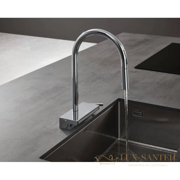 смеситель для кухни hansgrohe aquno select m81 73831800 сталь