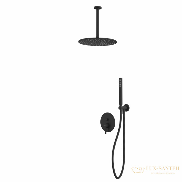 система для душа скрытого монтажа whitecross y yset12bl, черный мат