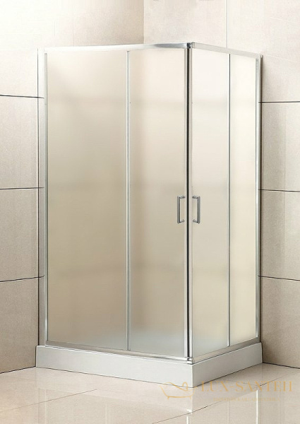 душевой уголок belbagno uno uno-195-ah-2-100/80-p-cr 100х80 см профиль хром, стекло рифленое