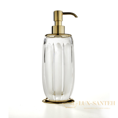 дозатор для жидкого мыла настольный 3sc montblanc, mb01dacrol, прозрачный хрусталь/латунь