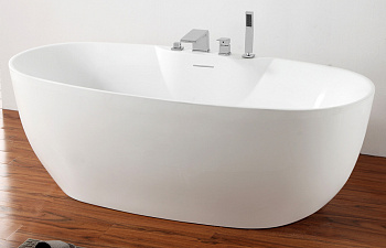 акриловая ванна abber ab9323, цвет белый