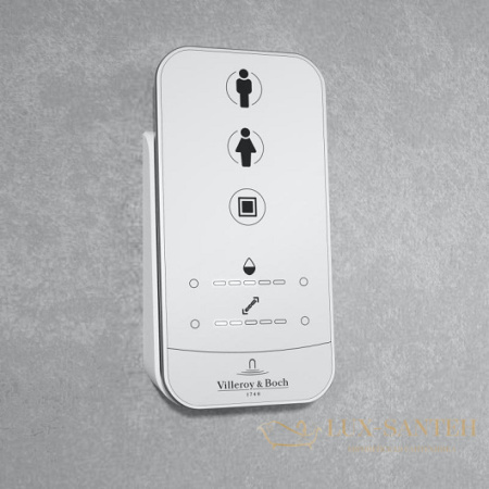 унитаз подвесной с крышкой биде villeroy&boch viclean v0e100r7, 385х595х360h, ceramicplus, pure black