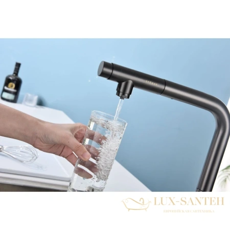 смеситель paulmark urban ur213104-b для кухни с подключением к фильтру, беретта