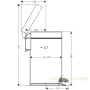 корзина для мусора с педалью 3 л hansgrohe addstoris 41775670 черная матовая