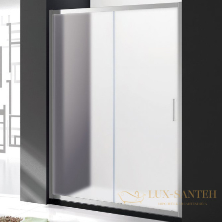 душевая дверь в нишу cezares molveno molveno-bf-1-150-p-cr профиль хром, стекло рифленое