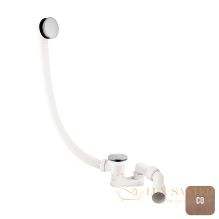 слив-перелив для стандартных ванн almar e096003.co, слив ø 52 мм, медь брашированная pvd