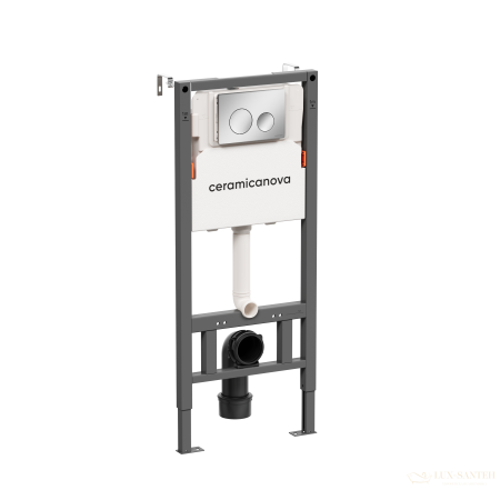 инсталляция для унитаза ceramica nova balance cn121001ch с панелью смыва circle, хром глянцевый