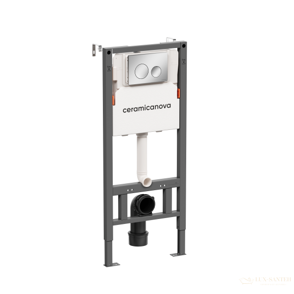 инсталляция для унитаза ceramica nova balance cn121001ch с панелью смыва circle, хром глянцевый