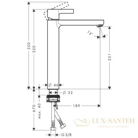 смеситель для раковины hansgrohe metris s 31023000