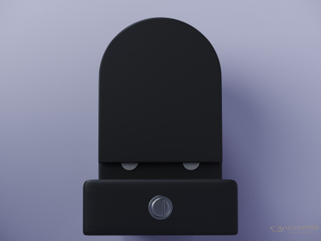 унитаз напольный безободковый ceramica nova metropol cn4001mb, с бачком и сиденьем микролифт, черный матовый