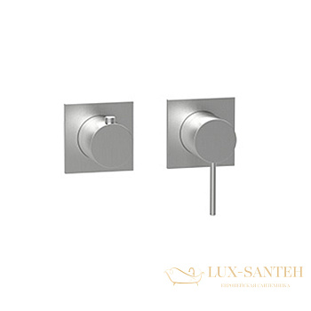 смеситель для душа встраиваемый almar modular e180191.nb, внешняя часть, на 2-3 выхода, никель брашированный