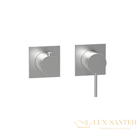 смеситель для душа встраиваемый almar modular e180191.nb, внешняя часть, на 2-3 выхода, никель брашированный