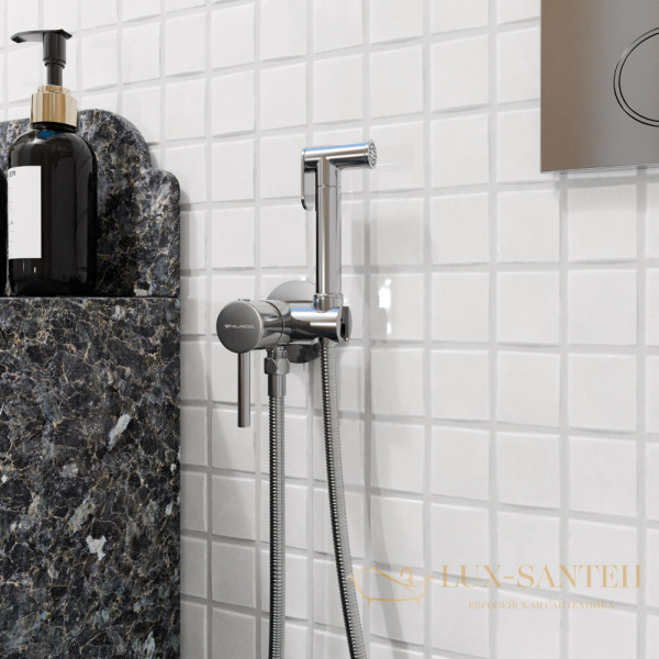 гигиенический душ со встроенным смесителем milacio ultra mcu.850.ss, нержавеющая сталь