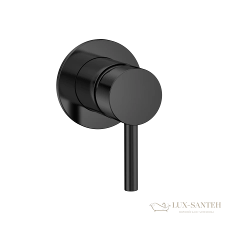 смеситель для душа встраиваемый aquame aqm8804mb,  со встроенной частью, черный матовый