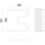 полотенцесушитель водяной terminus м-образный 4620768880490 50х50