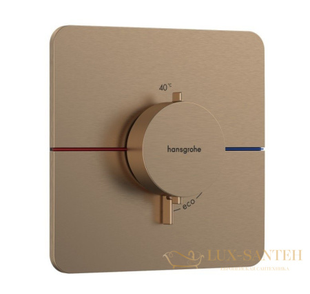 термостат для душа встраиваемый hansgrohe showerselect comfort q, 15588140, бронза шлифованная