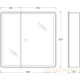 зеркальный шкаф belbagno marino spc-mar-800/800-2a-led-tch 80 см с подсветкой, белый