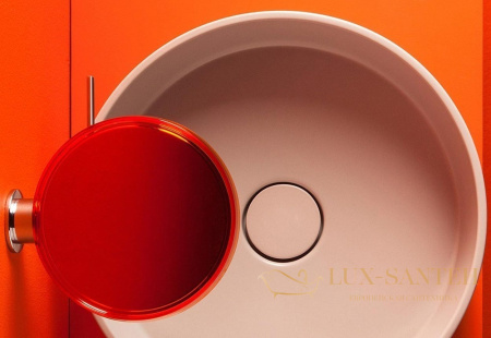 раковина laufen kartell by 8.1233.1.400.112.1 накладная 42 см, белый глянцевый 