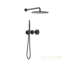 душевая система для душа термостатическая встраиваемая timo saona sx-2359/03sm, черный матовый