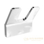 крючок двойной lemark smooth line 9711004 для полотенец и халатов, хром