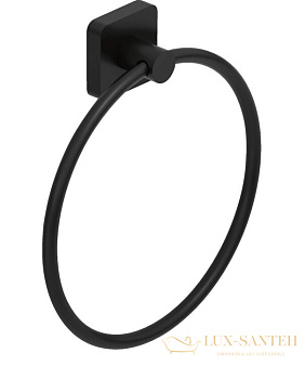 полотенцедержатель-кольцо 168 мм, kludi vela s, 2597839, черный матовый