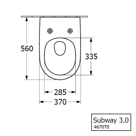 чаша подвесного унитаза villeroy & boch subway 3.0 4670t0rw ceramicplus, twistflush, без смывного обода, белый матовый